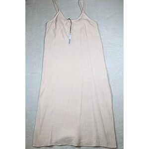 Self Contrast Pale Pink Gauze Midi Slip Dress Womens Medium NWT Made in USA